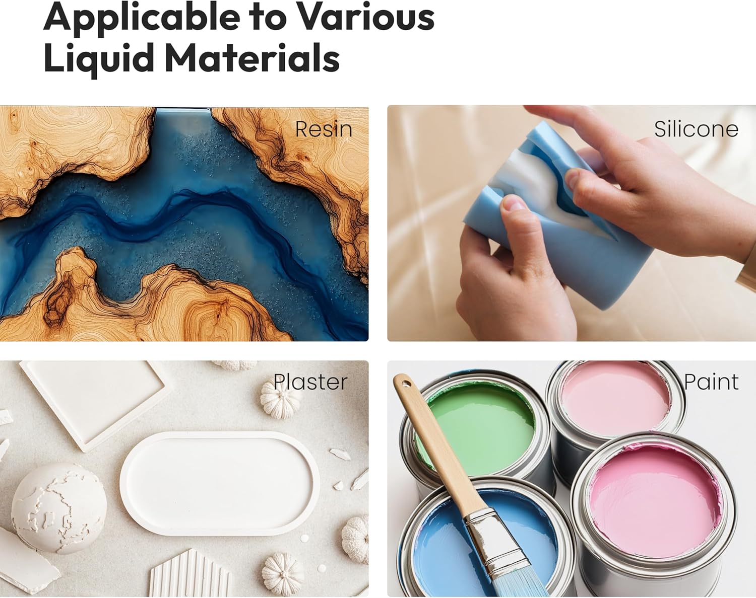Resiners AirLess Pro Resin Bubble Remover, 3 Min Remove 99% Bubbles, 99kPa Vacuum Chamber (20L/min), 3.2L Big Capacity for All Epoxy,UV Resin,Silicone,Art Crafts,Jewelry Making (Patented)